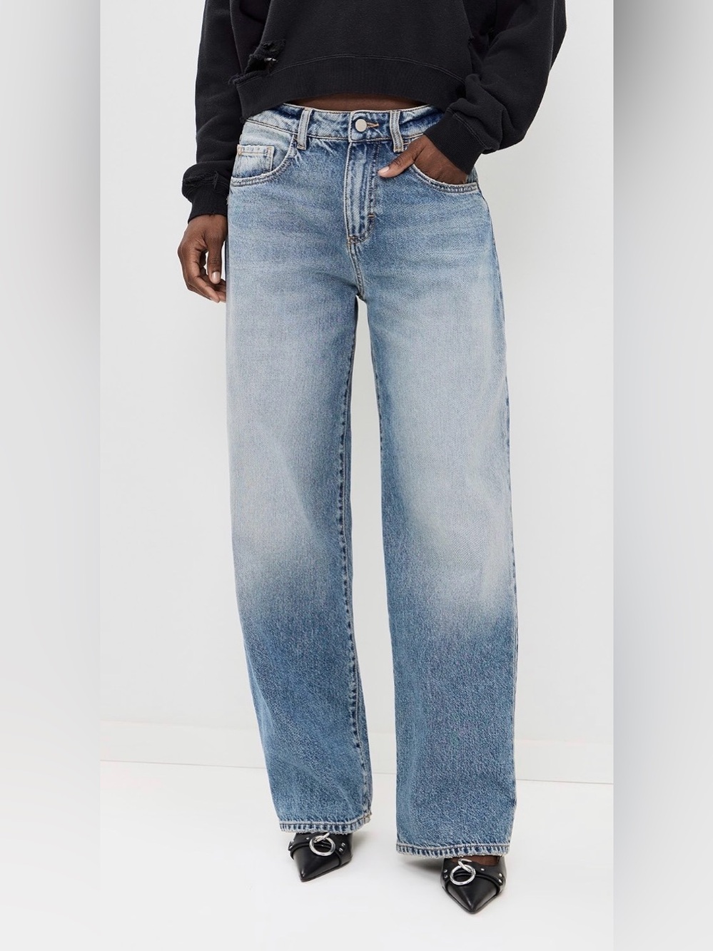 Icon Denim LA Low Rise Daddy Jeans in Medium